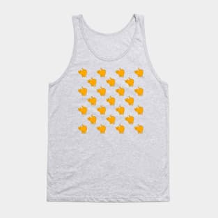 Cute Yellow Cat Pattern Tank Top